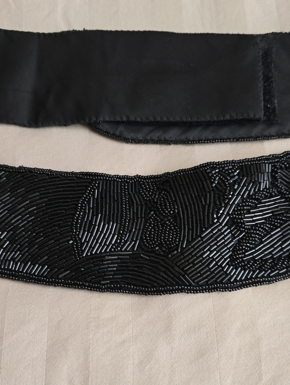 Vintage Black Beaded Belt